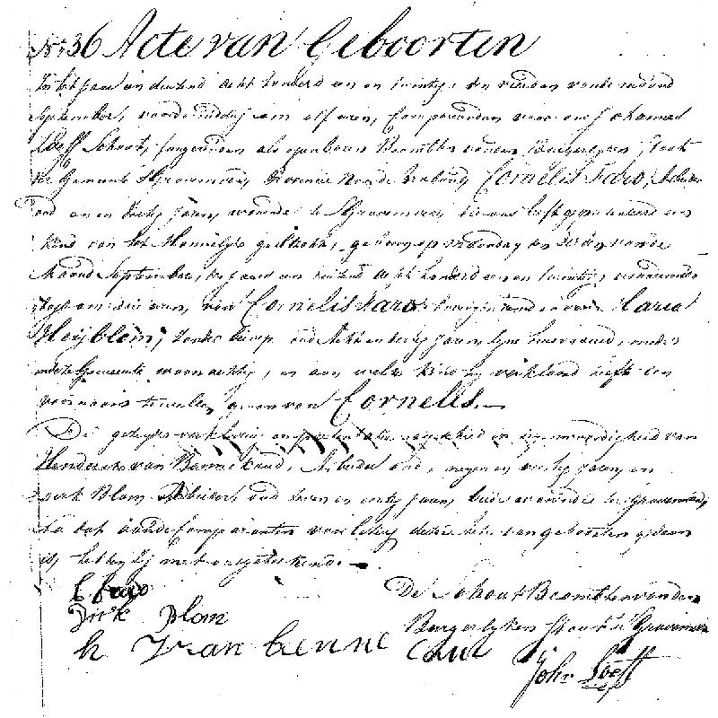 Geboorte- en Overlijdensakte Cornelis zv C Faro - M Heijblom.